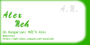 alex meh business card